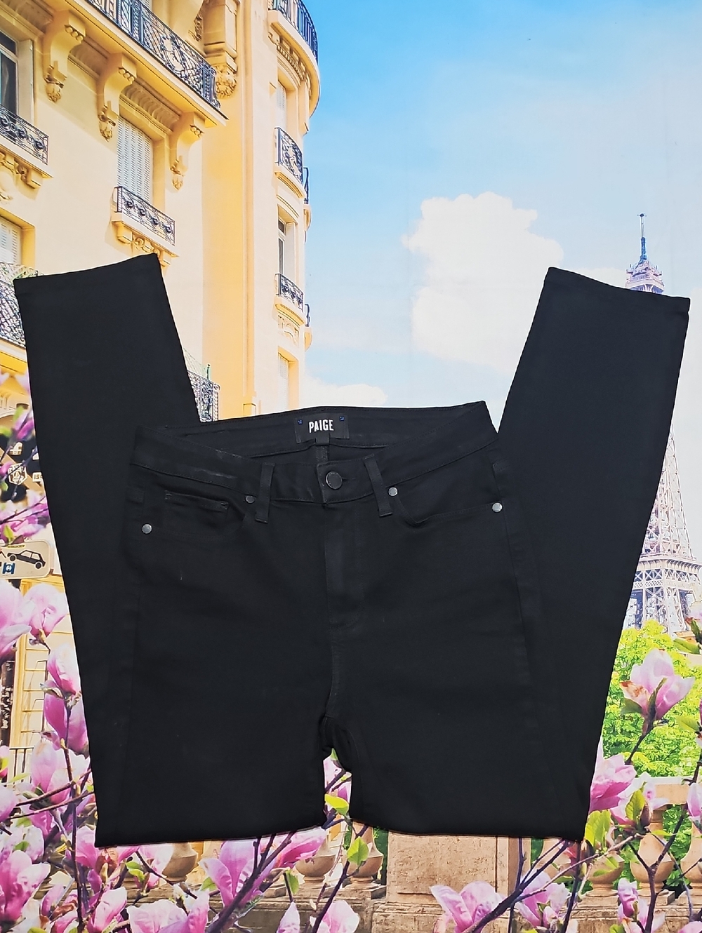 Paige Black Hoxton Ankle Jeans Size 26